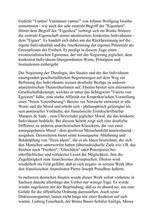 Max Stirner - Das schwere Erbe des Anarchismus