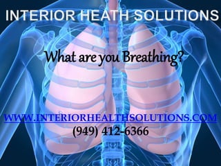 What are you Breathing?
WWW.INTERIORHEALTHSOLUTIONS.COM
(949) 412-6366
 