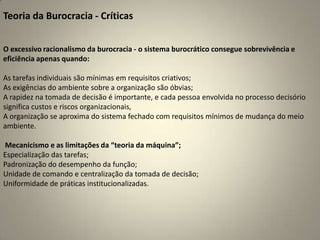  Caráter racional e divisão do trabalho