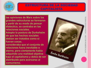 POTENCIAL HUMANOConstituye una característica de las personas, y su forma se deriva de la acción y la interacción humana. “ la conciencia es por tanto desde sus orígenes un producto social, y seguirá siéndolo mientras el hombre exista”.  CONCIENCIATEORIA SOCIOLOGICA I - HECTOR ROMERO ALVA