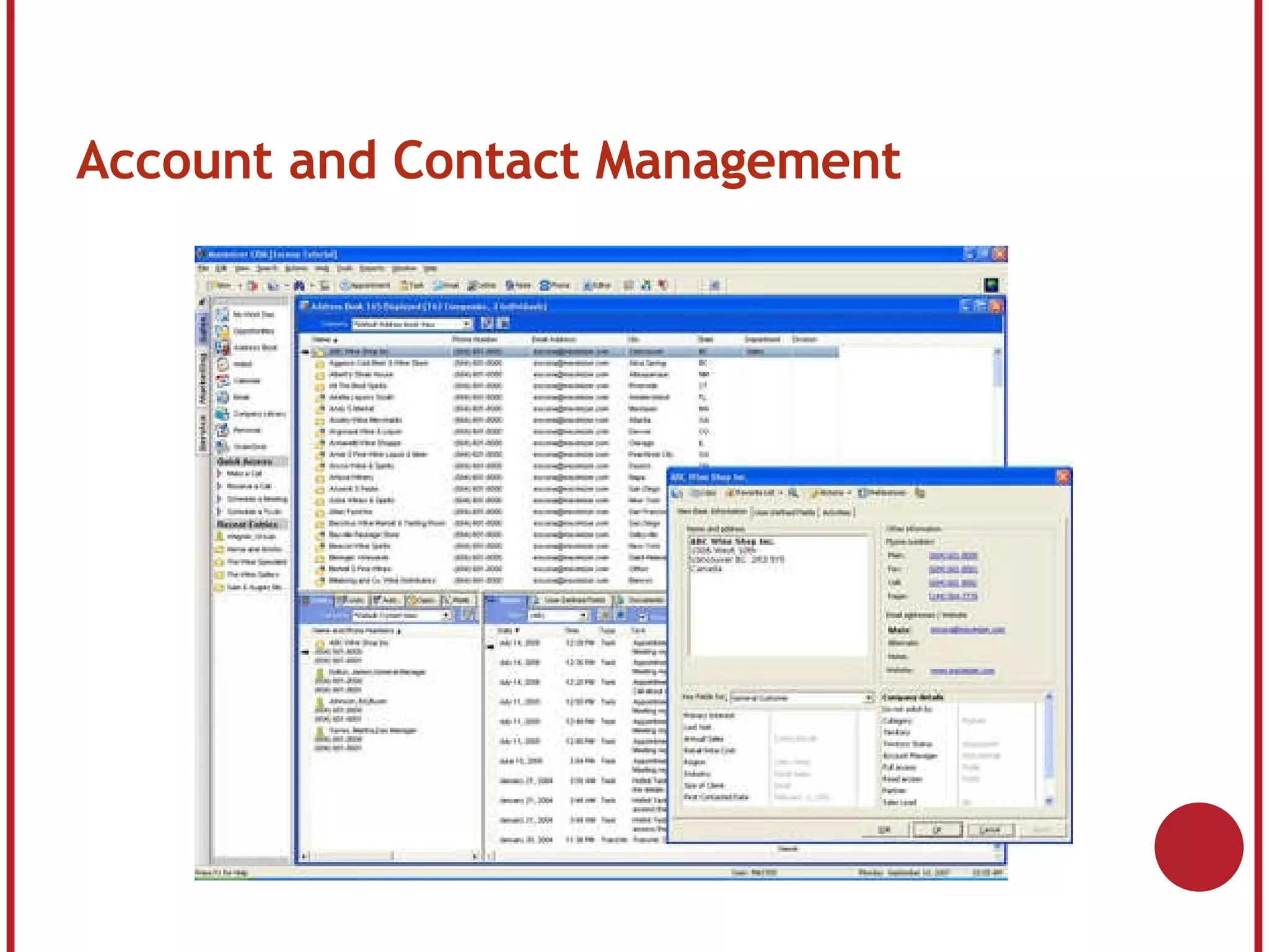 Account and Contact Management