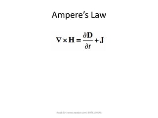 Ampere’s Law
Awab Sir (www.awabsir.com) 8976104646
 