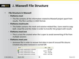 Ansys Backup File Structure Comprehensive Introduction to ANSYS Maxwell V16: Features, System ...