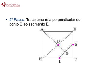• 5º Passo: Trace uma reta perpendicular do
ponto D ao segmento EI
 