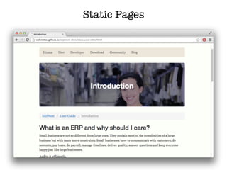 Static Pages
 
