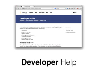 Developer Help
 