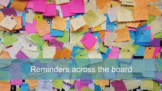 Reminders across the board
 