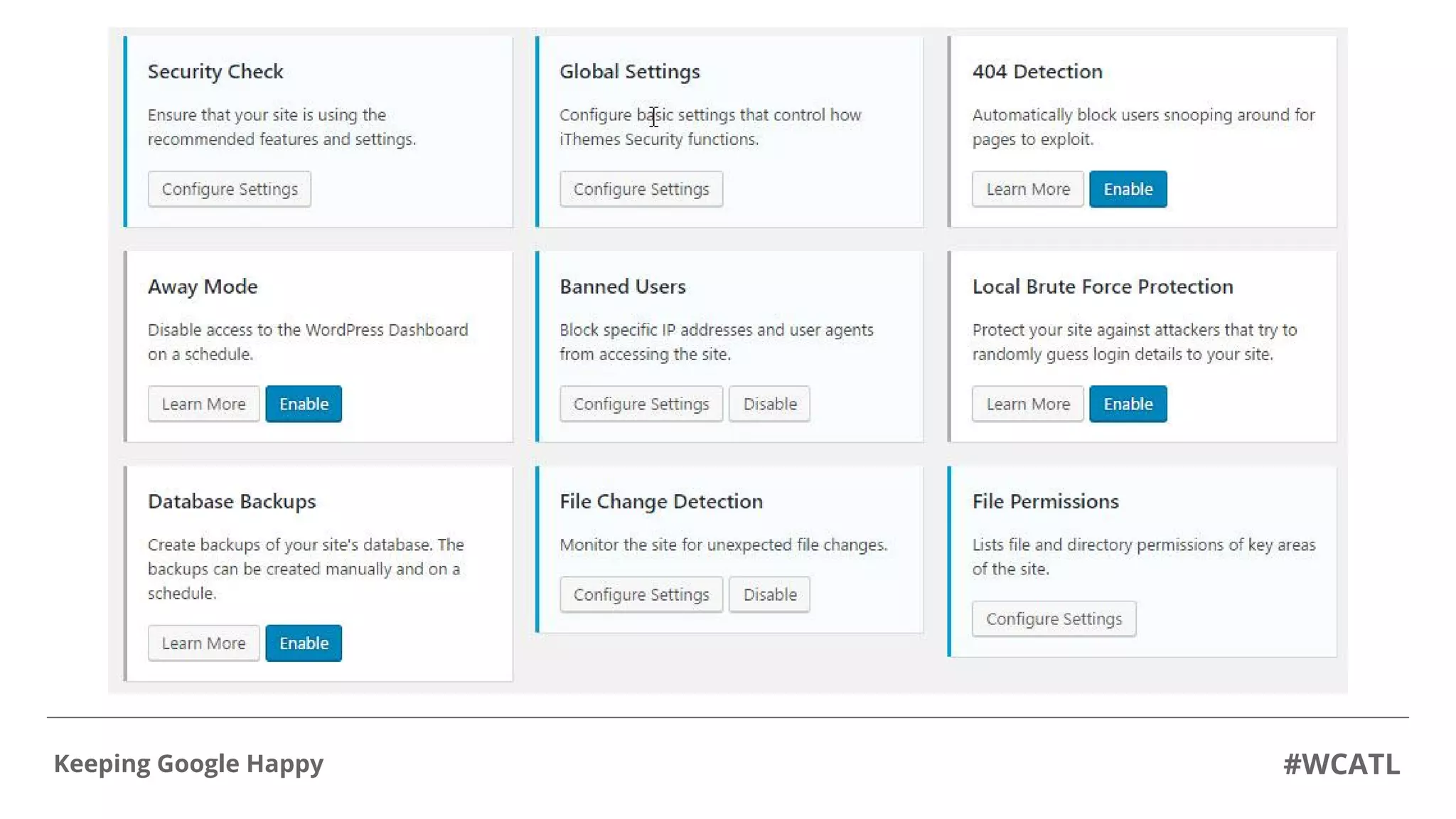 #WCATLKeeping Google Happy
 