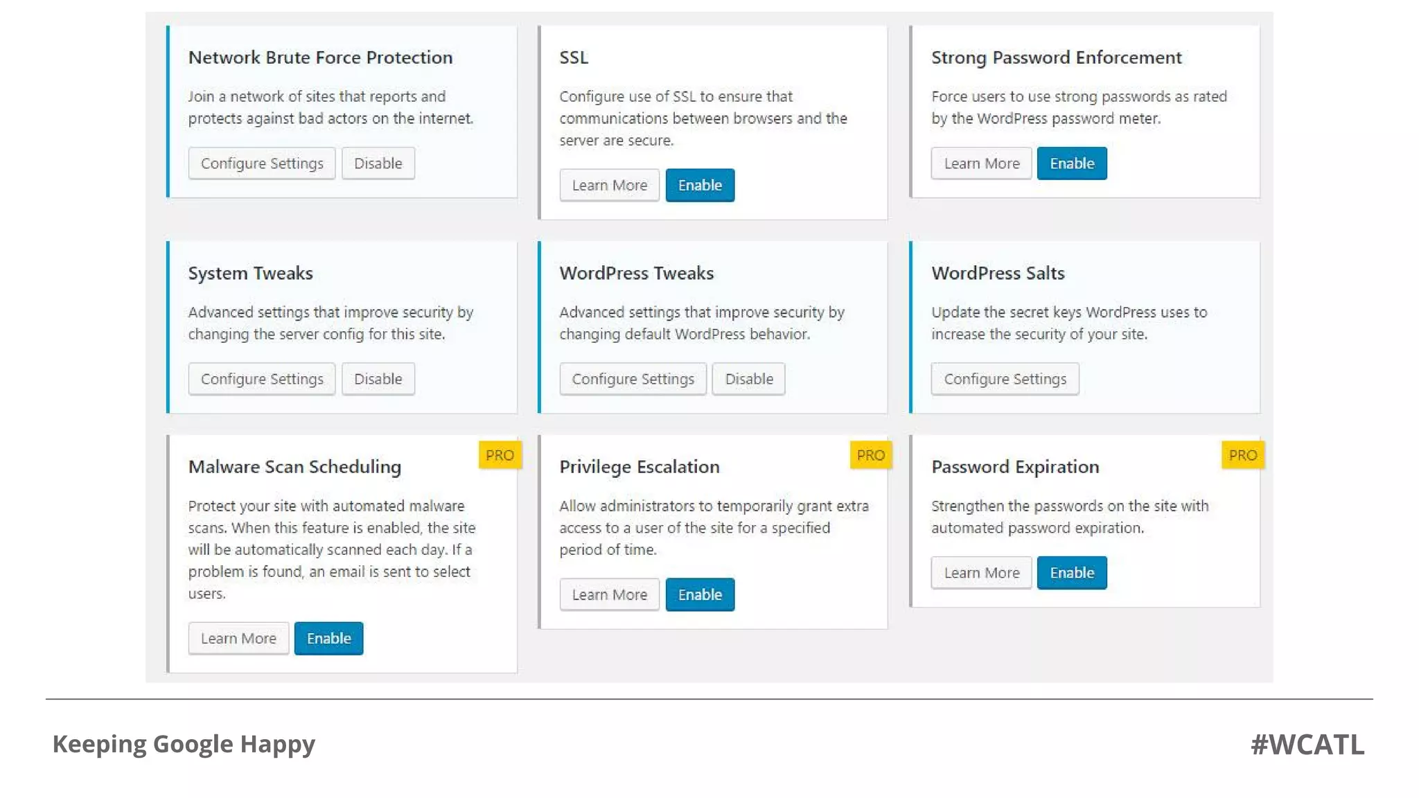 #WCATLKeeping Google Happy
 