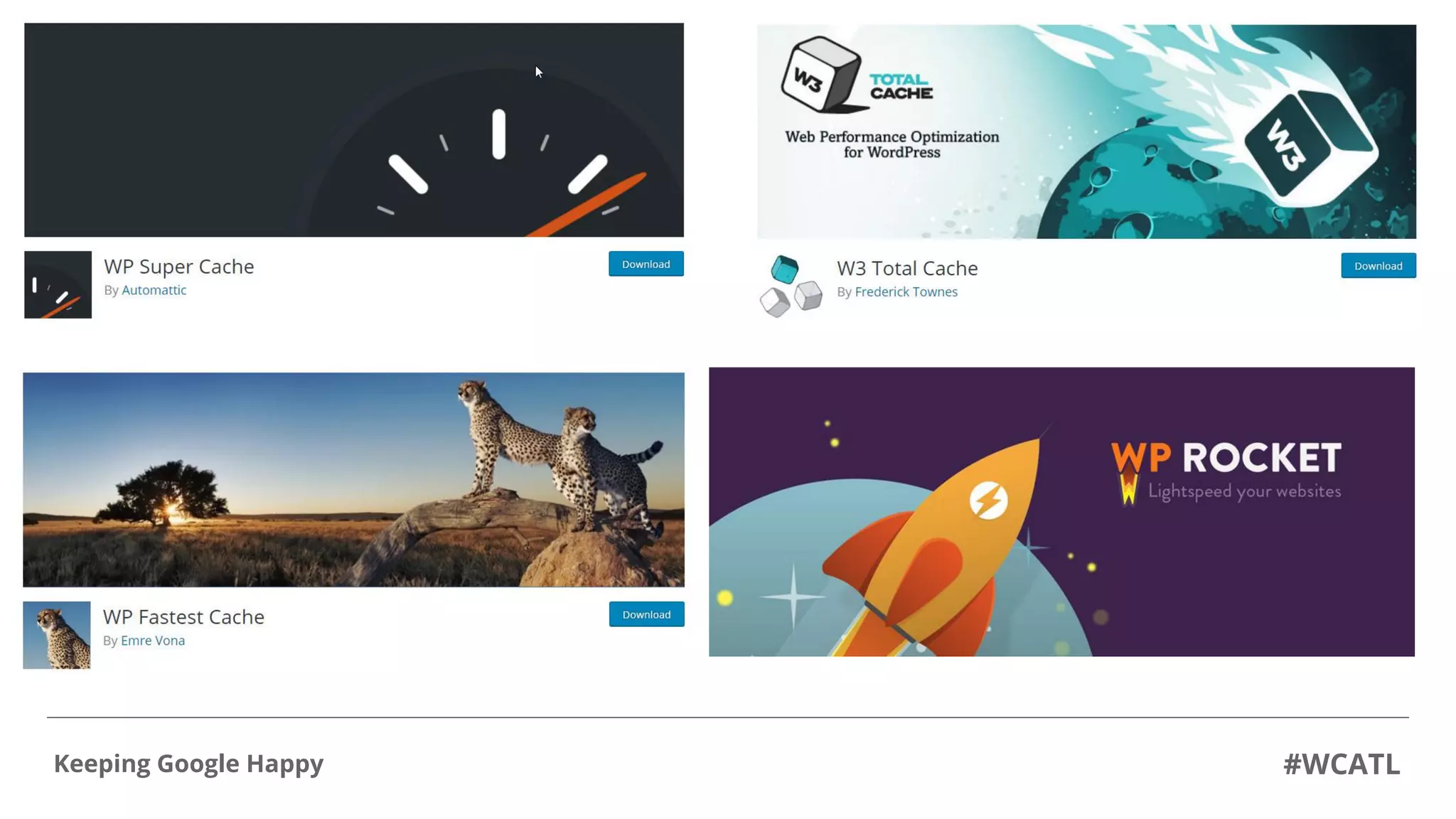 #WCATLKeeping Google Happy
 