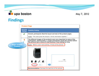 May 7, 2012

Findings	
  




  Major Usability
    Problem
 