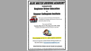 REGISTRATION FORMS CAN BE FOUND IN GUIDANCE
 