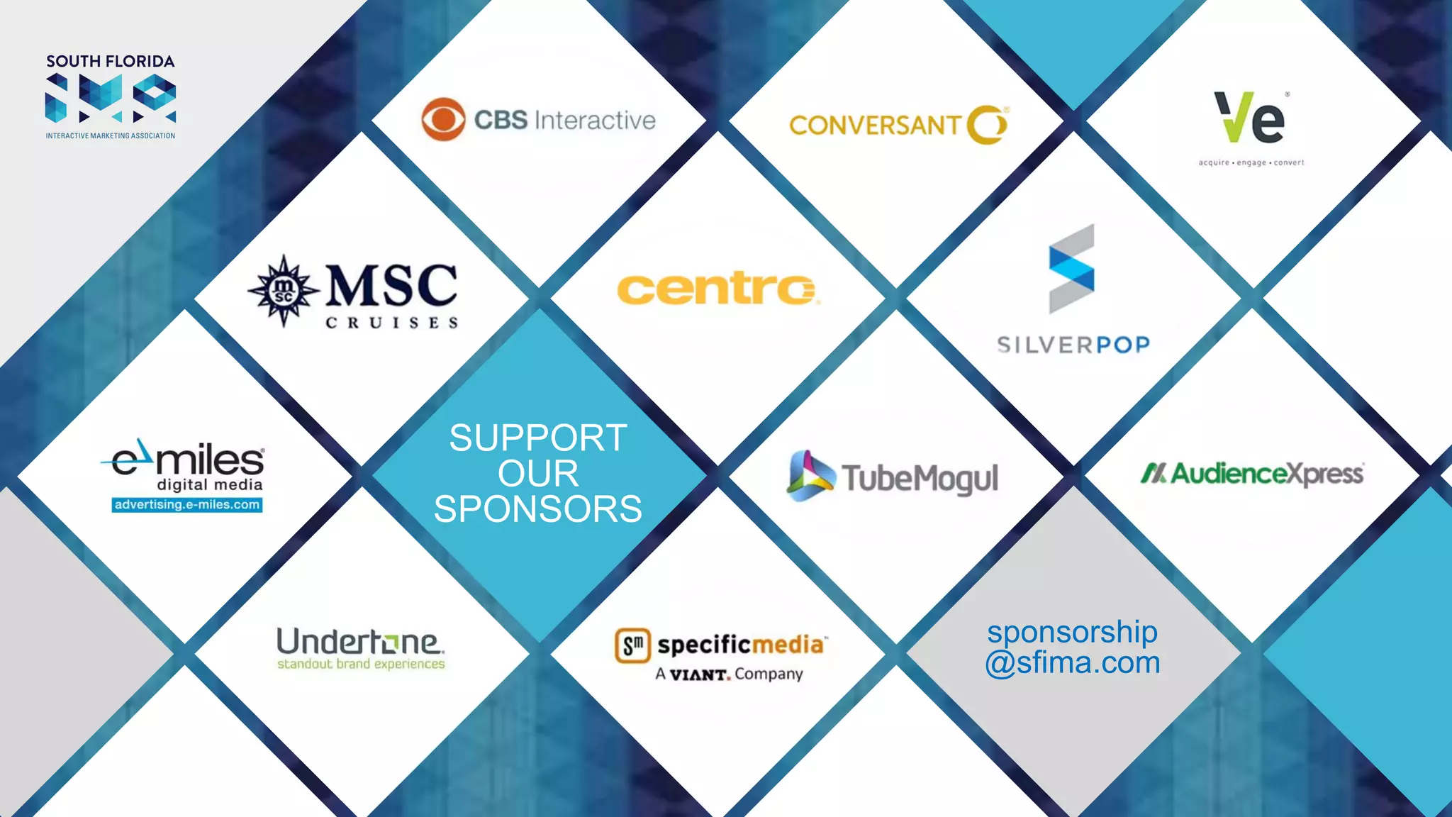 SUPPORT
OUR
SPONSORS
sponsorship
@sfima.com
 