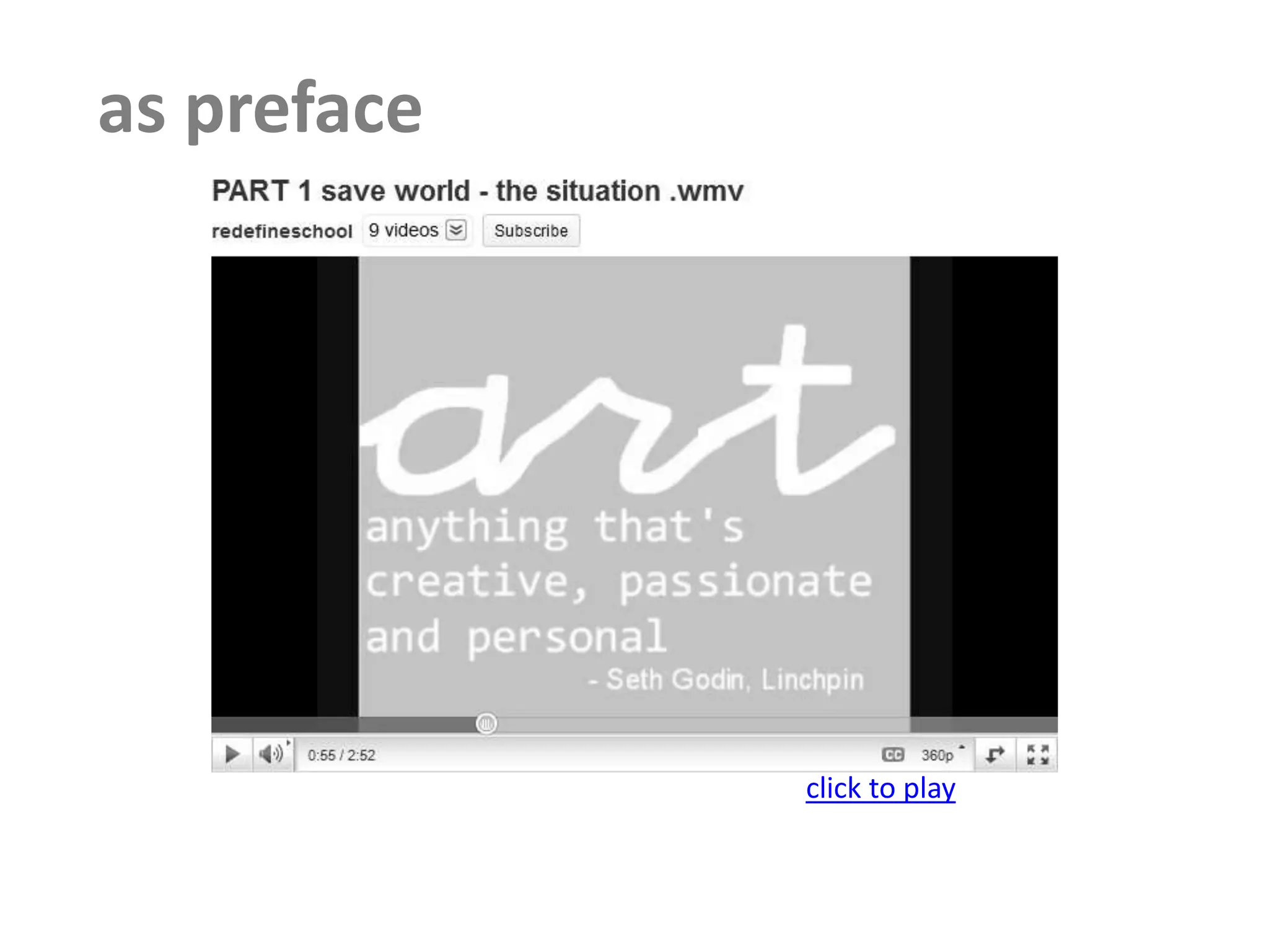 as prefaceclick to play