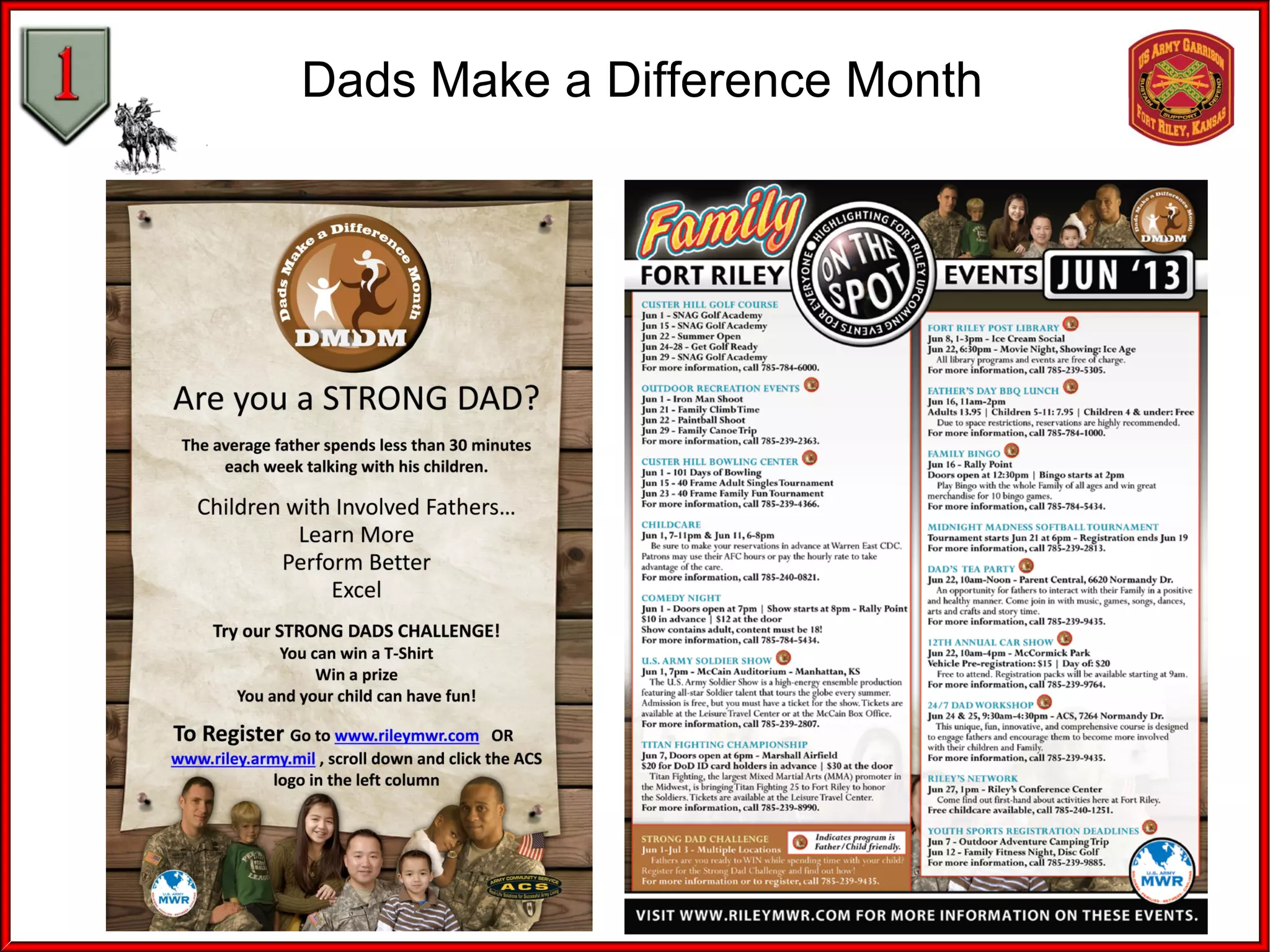 Dads Make a Difference Month
 