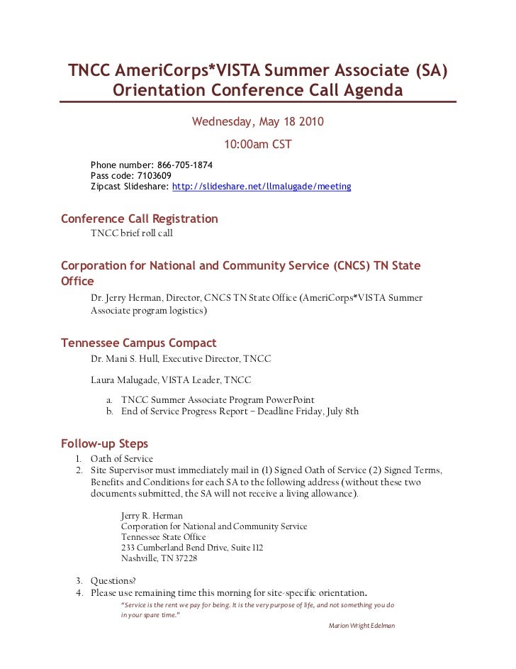 conference call template