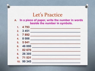 Write The Numbers Below Examples edtech | PPTX