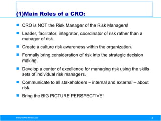 Role of a Chief Risk Officer | PDF