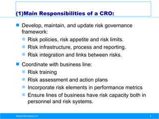 Role of a Chief Risk Officer | PDF