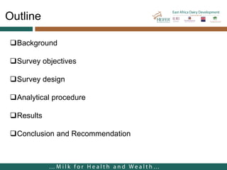 Cost of milk production in EADD hubs in East Africa