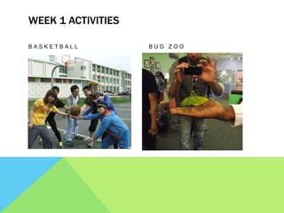 WEEK 1 ACTIVITIES
B A S K E T B A L L B U G Z O O
 