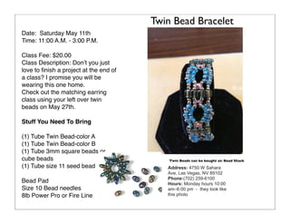 Date: Saturday May 11th
Time: 11:00 A.M. - 3:00 P.M.
Class Fee: $20.00
Class Description: Don’t you just
love to ﬁnish a p...