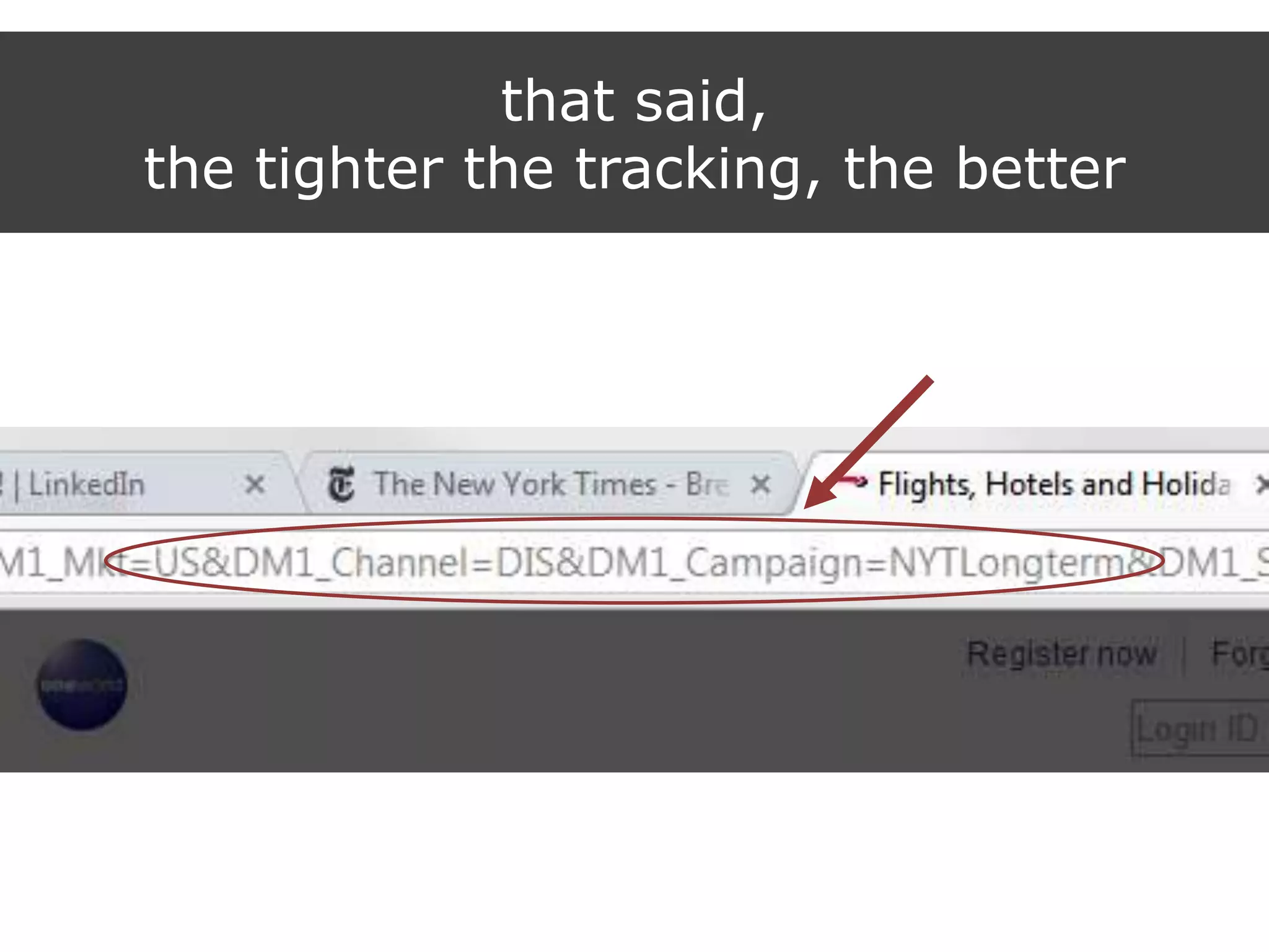 that said,
the tighter the tracking, the better
 