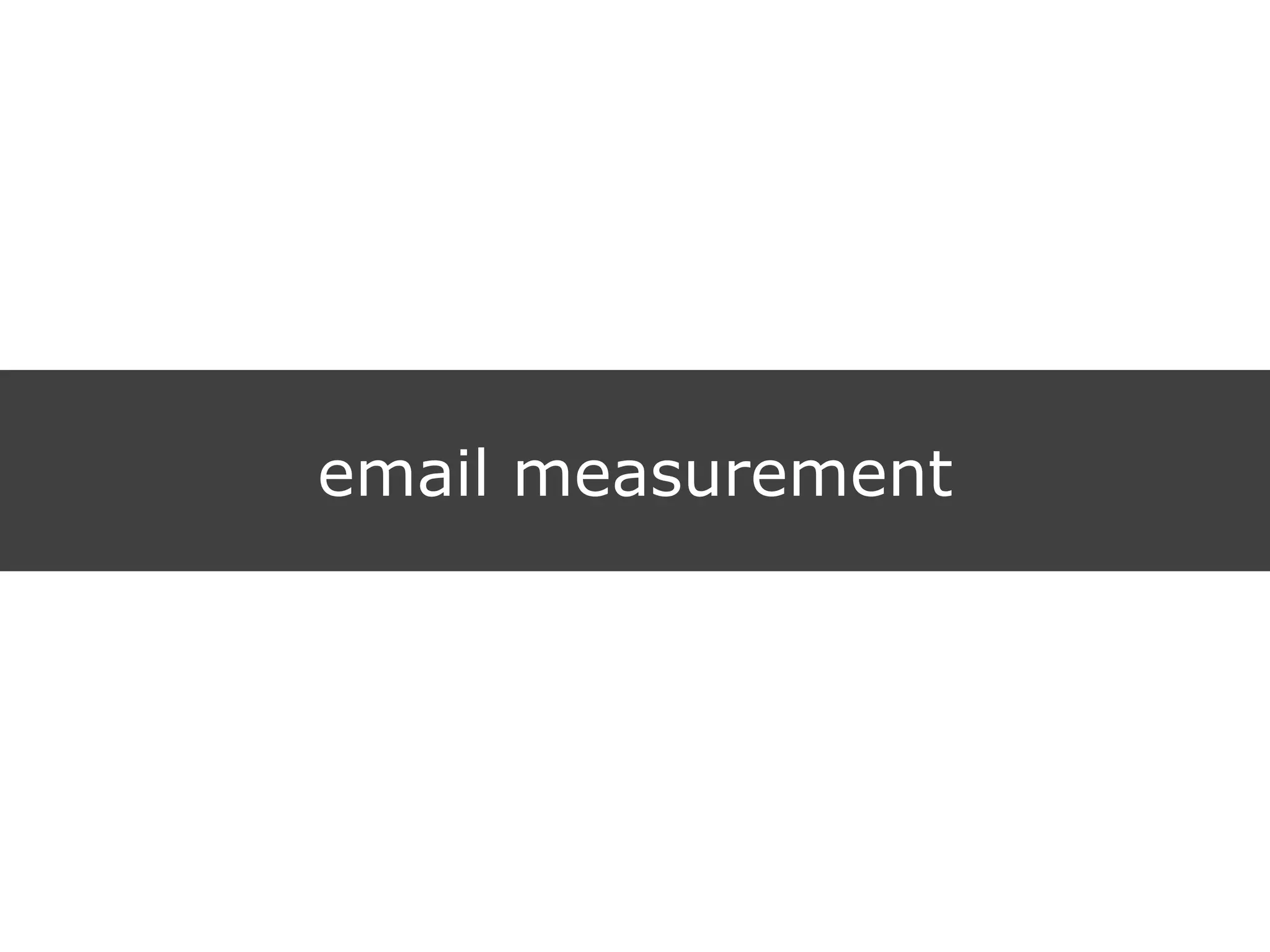 email measurement
 