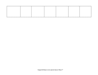 Happy Birthday to one special lady on May 3rd
 