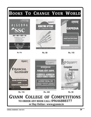 GENERAL AWARENESS – MAY 2015 34
 