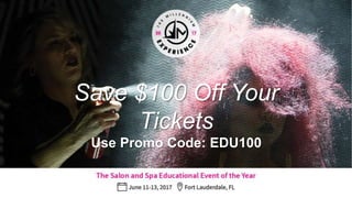 Save $100 Off Your
Tickets
Use Promo Code: EDU100
 