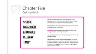 Chapter Five
Defining Goals
 