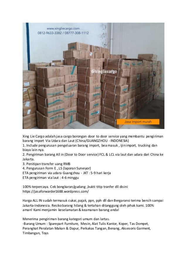 Jasa Import China Jasa Titip Jasa Import Door To Door