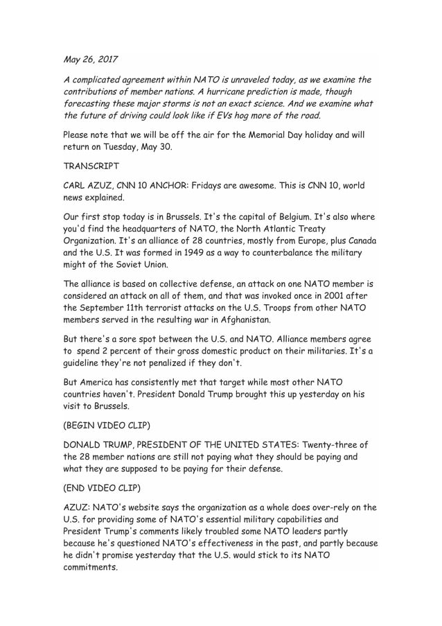CNN 10 May 26 Transcript | PDF