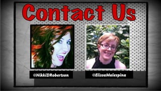 @NikkiDRobertson @ElissaMalespina
 