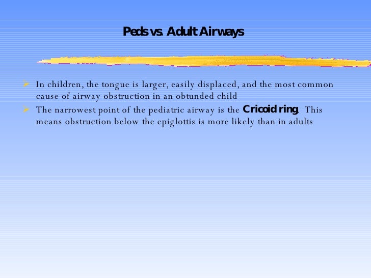 most common airway obstruction in adults