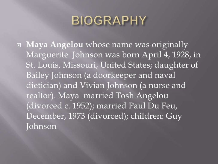 Essay about maya angelou