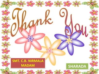 SMT. C.B. NIRMALA
MADAM SHARADA
 
