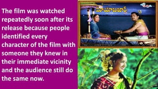 The film was watched
repeatedly soon after its
release because people
identified every
character of the film with
someone they knew in
their immediate vicinity
and the audience still do
the same now.
 