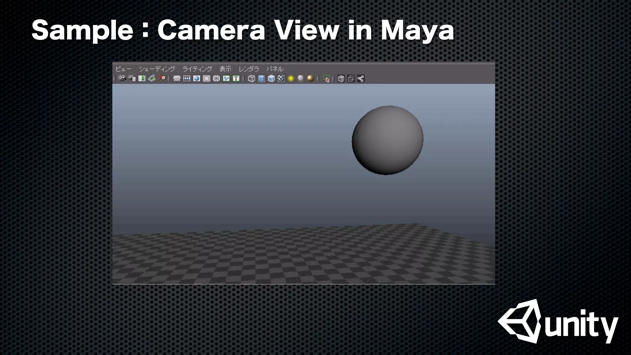 Sample：Camera View in Maya
 