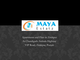 Apartments and Flats in Zirakpur
At Chandigarh-Ambala Highway
VIP Road, Zirakpur, Punjab
 