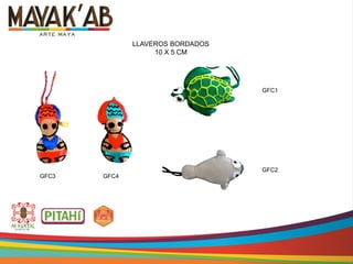 LLAVEROS BORDADOS
10 X 5 CM
GFC3 GFC4
GFC1
GFC2
 