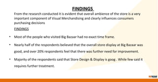 Visual Bazaar visual merchandising project of big bazaar | PPT