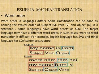 Machine Translation | PPTX