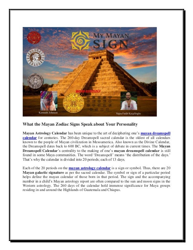 Free mayan astrology report Free mayan astrology report