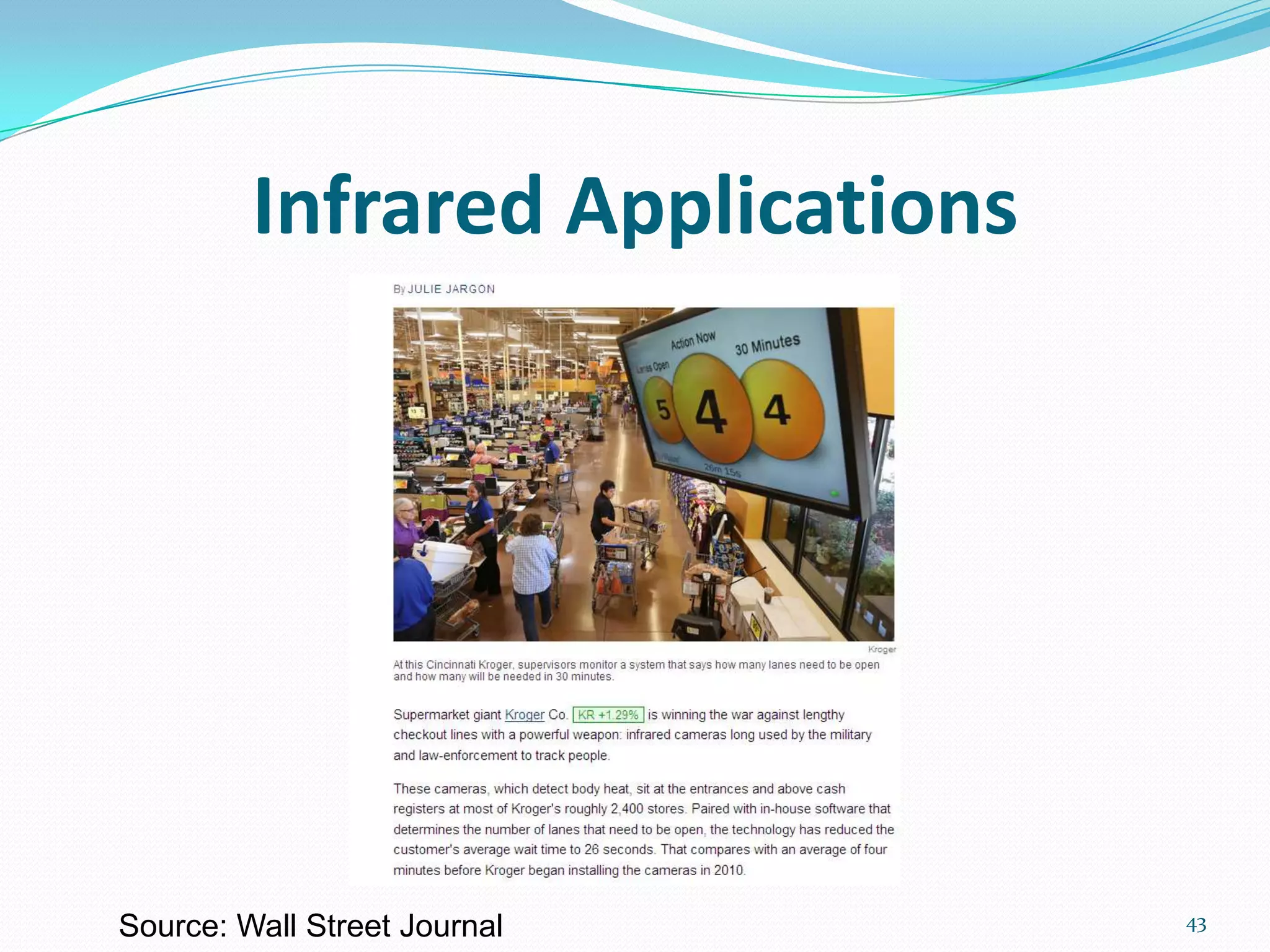 Infrared Applications
43Source: Wall Street Journal
 
