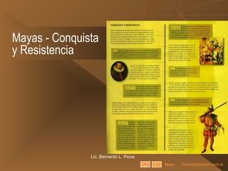 Mayas - Conquista y Resistencia Lic. Bernardo L. Picos Mapa 