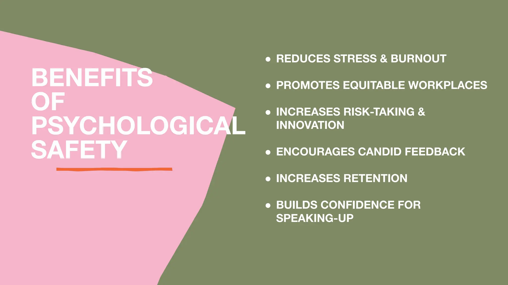 CULTURE BUILDING FOR FEMALE LEADERS: TORONTO
www.thetapinteam.co
m
#LEADwithCOURAGE @TheTapInTeam
LINKEDIN
BENEFITS
OF
PSYCHOLOGICAL
SAFETY
● REDUCES STRESS & BURNOUT
● PROMOTES EQUITABLE WORKPLACES
● INCREASES RISK-TAKING &
INNOVATION
● ENCOURAGES CANDID FEEDBACK
● INCREASES RETENTION
● BUILDS CONFIDENCE FOR
SPEAKING-UP
 