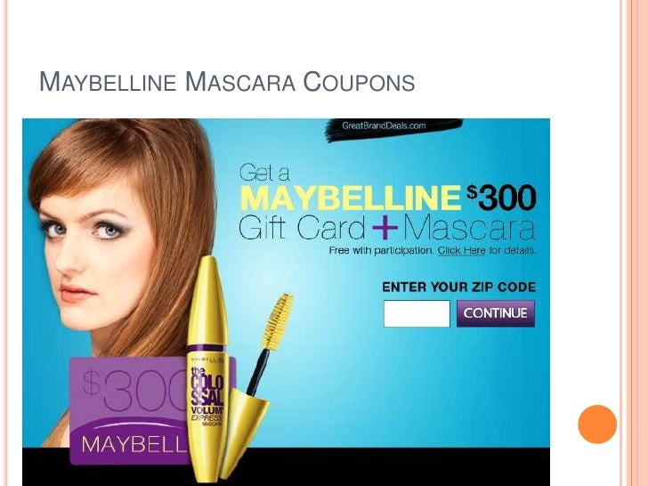 Maybelline mascara coupons printable