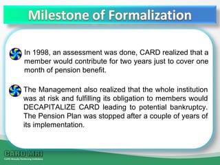 Evolution of CARD MBA and its impact to microinsurance industry | PPT